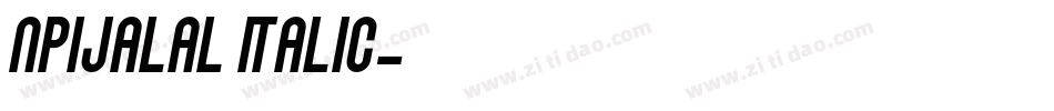 NPIJalal Italic字体转换